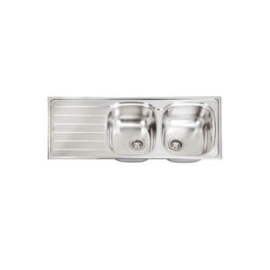 Double Bowl Sink with Drain