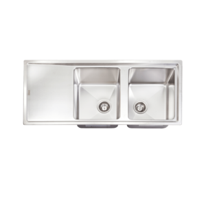 Double Bowl Sink with Drain