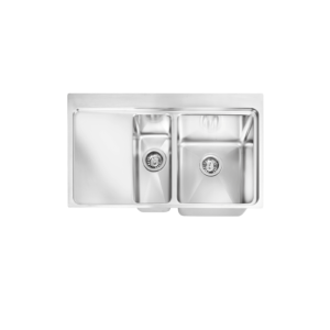 One & Half Bowl Sink with Drain