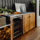 Underbench Triple-Door Outdoor Beverage Chiller – Stainless Steel