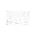 90cm Induction Cooktop with 5 Zones – White Glass