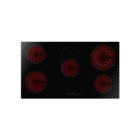 90cm Ceramic Cooktop with 5 Zones – Black Glass