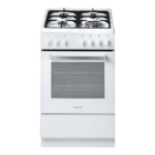 54cm Freestanding Gas Cooker with 4 Gas Burners – White