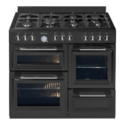 100cm Freestanding Cooker with 7 Gas Burners – Black