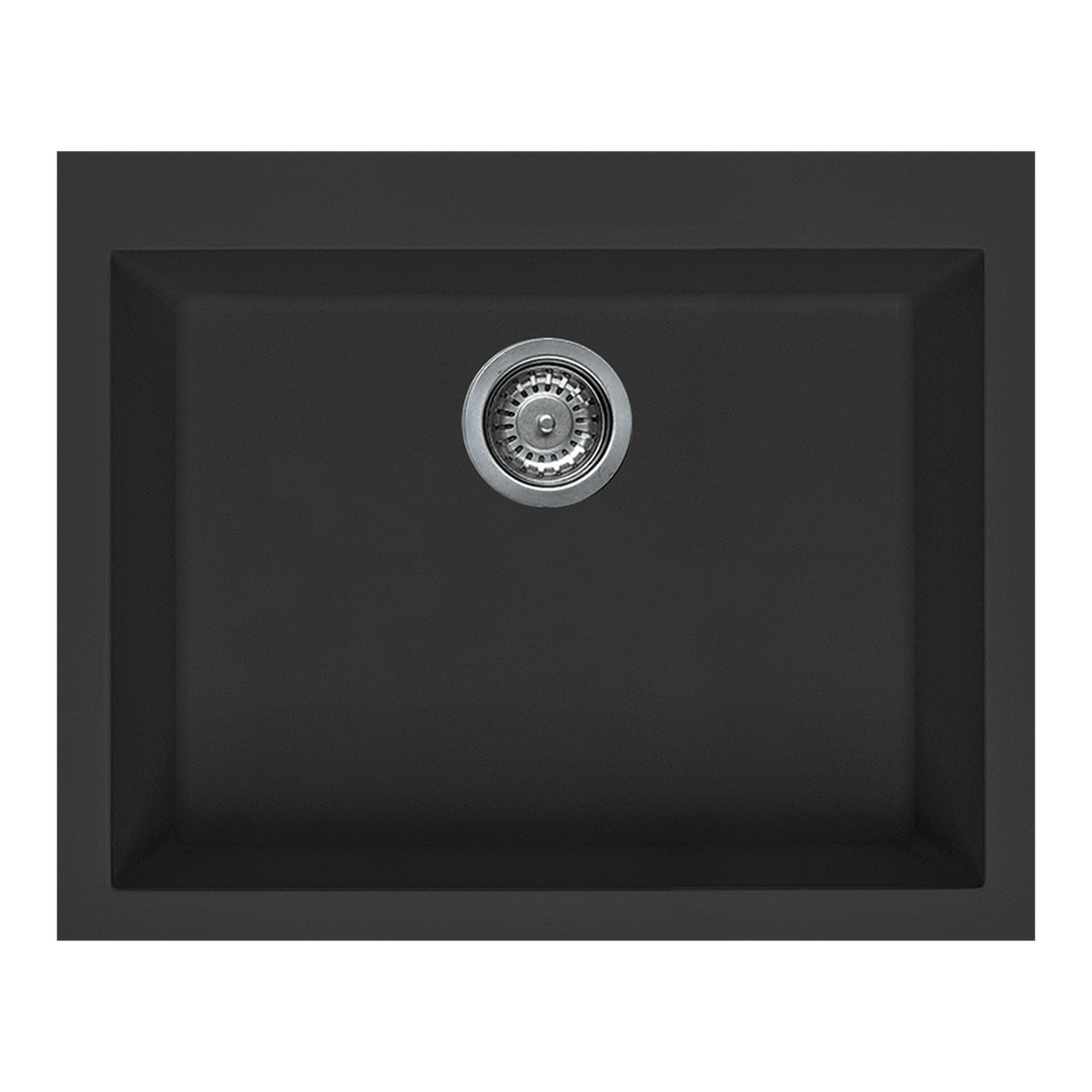 AGS611B - Feature Image 610mm Single-Bowl Granitek Sink – Black