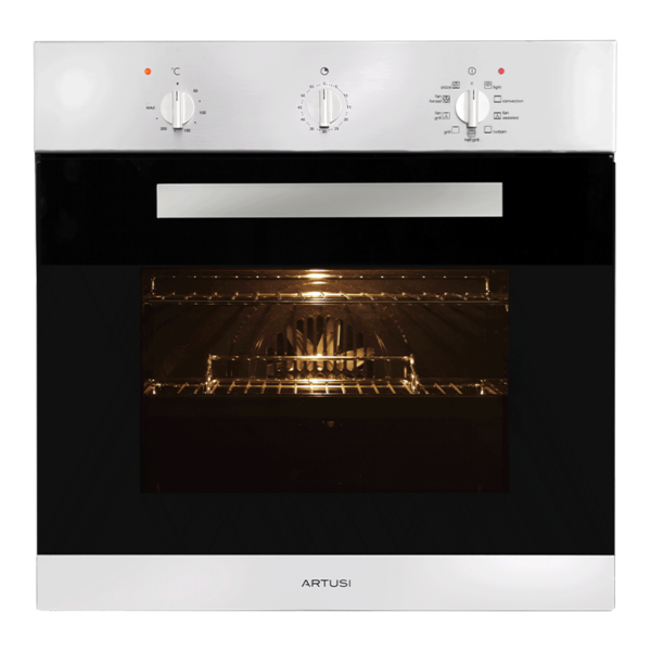 60cm Oven with 11 Functions and Pyro – Stainless Steel