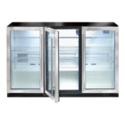 Underbench Triple-Door Outdoor Beverage Chiller – Stainless Steel