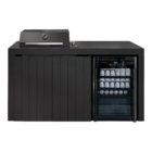 Piazza Outdoor Kitchen with Beverage Cooler – Matte Black