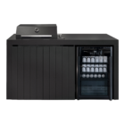 Piazza Outdoor Kitchen with Beverage Cooler and Ice Maker – Matte Black
