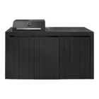 Piazza Outdoor Kitchen with Integrated Bar Fridge – Matte Black