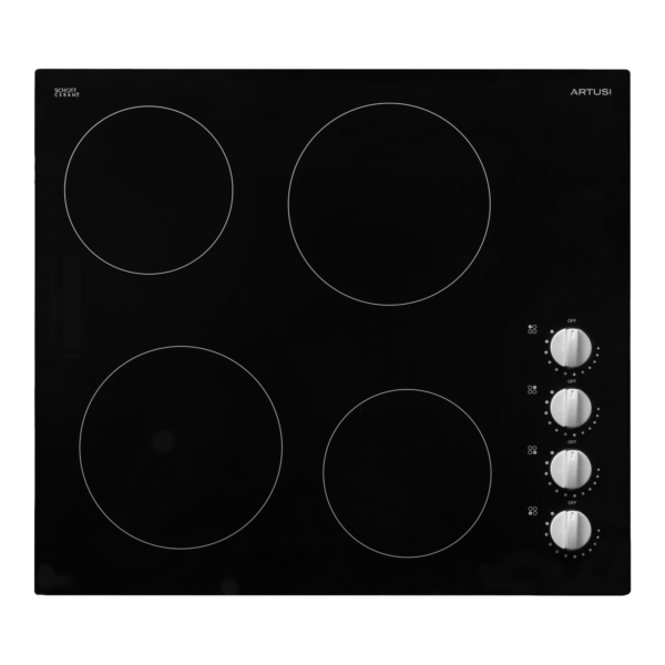 70cm Gas Cooktop with 5 Burners – Black Glass