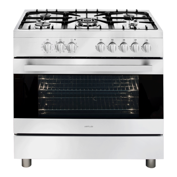 90cm Freestanding Induction Cooker with 5 Induction Zones – Black