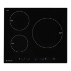 60cm Induction Cooktop with 3 Zones – Black Glass