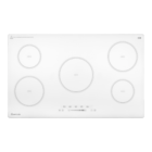 90cm Induction Cooktop with 5 Zones – White Glass