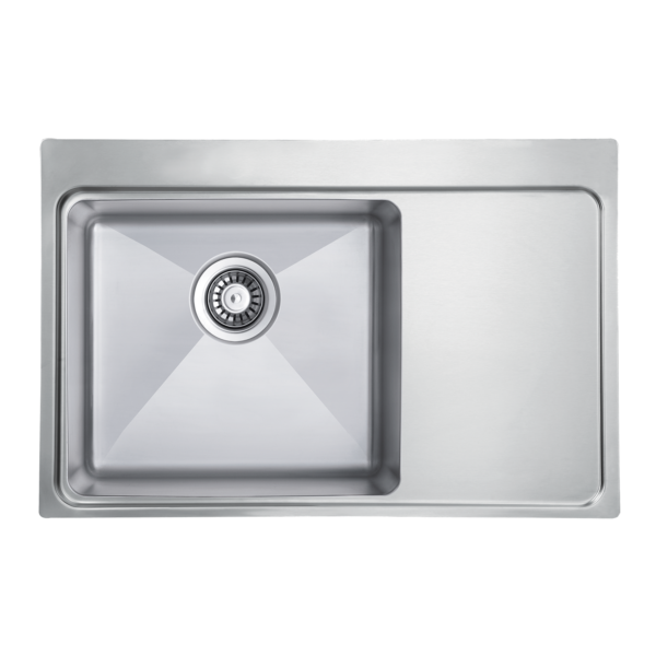 610mm Single-Bowl Granitek Sink – White
