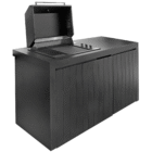 Piazza Outdoor Kitchen with Integrated Bar Fridge – Matte Black