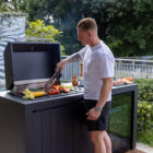 Piazza Outdoor Kitchen with Beverage Cooler – Matte Black