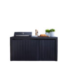 Piazza Outdoor Kitchen with Integrated Bar Fridge – Matte Black