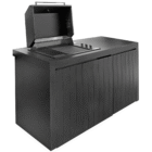Piazza Outdoor Kitchen with Integrated Bar Fridge – Matte Black