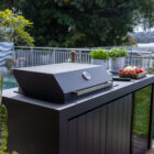 Piazza Outdoor Kitchen with Beverage Cooler – Matte Black