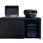 Piazza Outdoor Kitchen with Beverage Cooler – Matte Black
