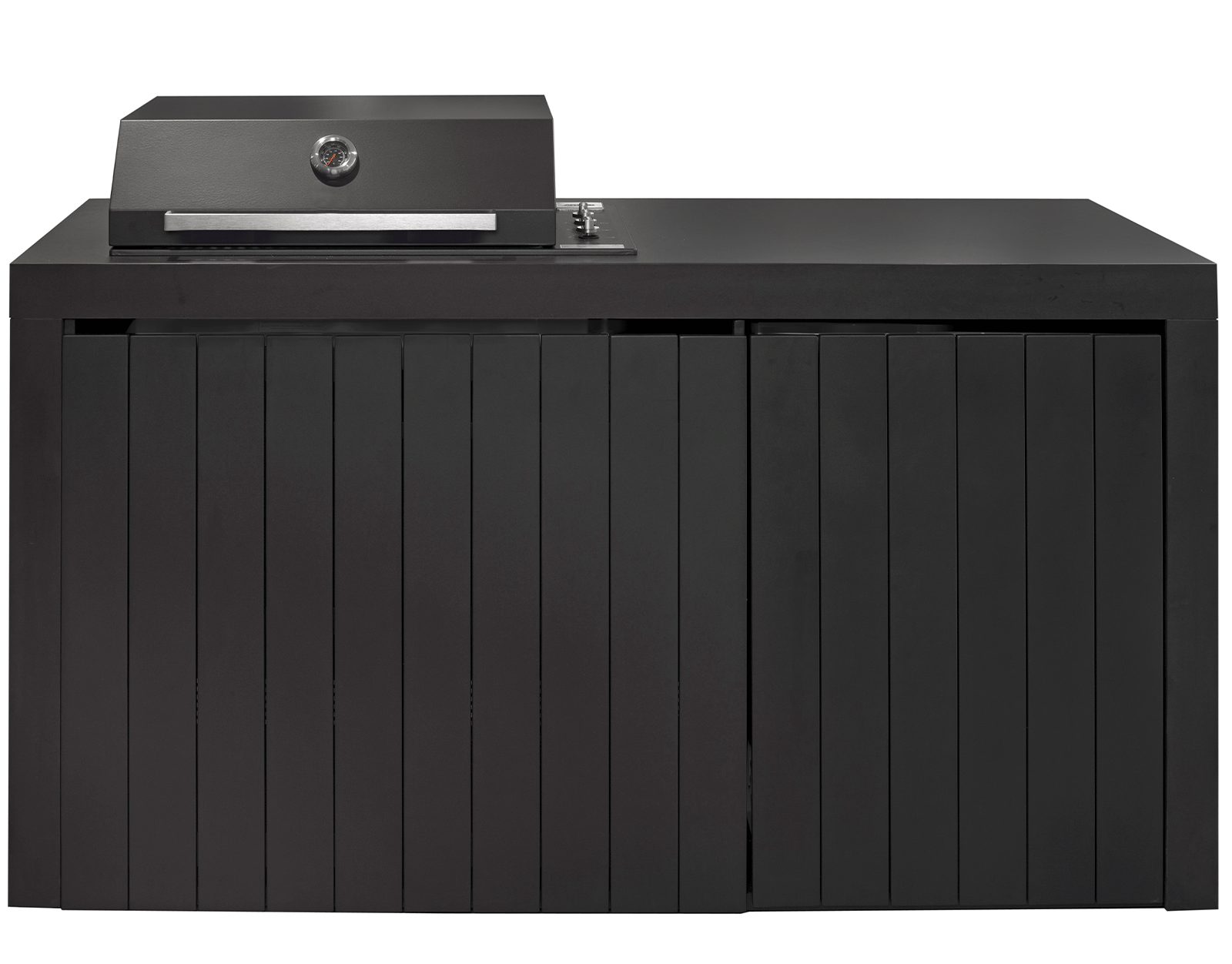 Piazza Outdoor Kitchen with Integrated Bar Fridge – Matte Black