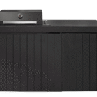Piazza Outdoor Kitchen with Integrated Bar Fridge – Matte Black