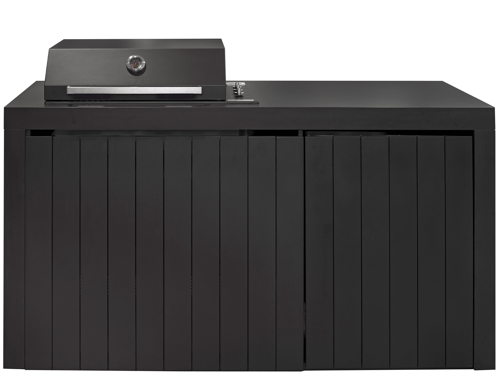 Piazza Outdoor Kitchen with Integrated Bar Fridge – Matte Black