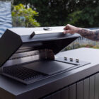 Piazza Outdoor Kitchen with Integrated Bar Fridge – Matte Black